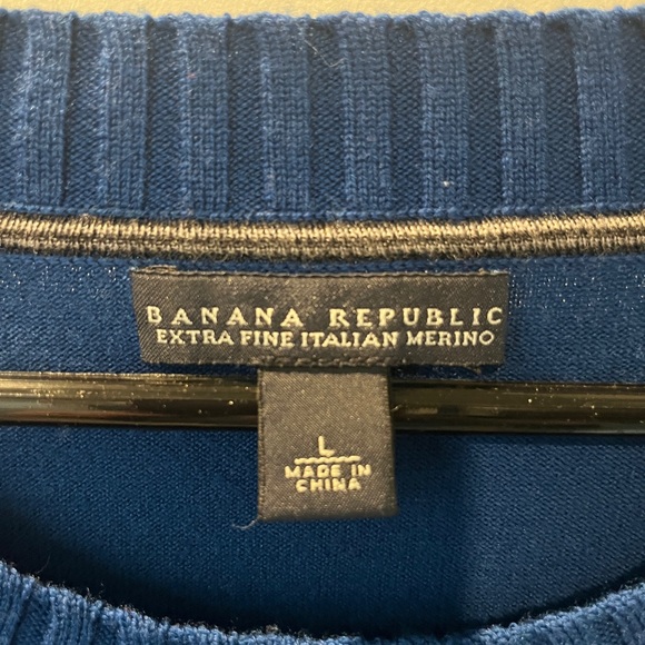 Banana Republic Blue Merino wool Sweater - Picture 6 of 9